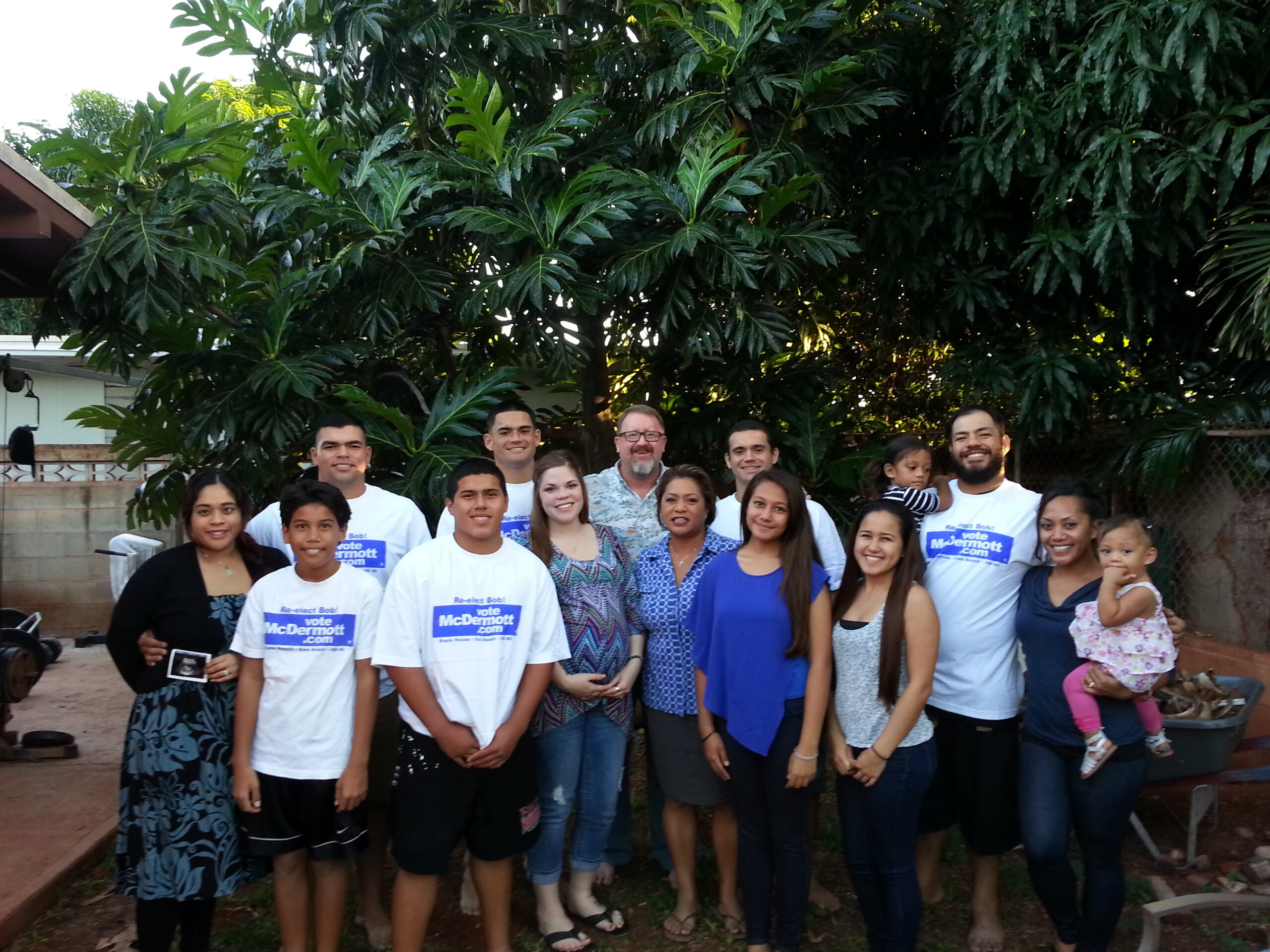 Bob McDermott, alongside his family, in a candid moment that captures the essence of ohana and their collective commitment to Hawaii and America. This photo symbolizes the core values driving McDermott's campaign for U.S. Senate: unity, integrity, and a brighter future for all.